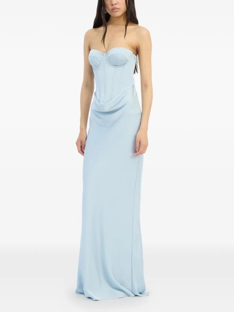 ROTATE BIRGER CHRISTENSEN corset-detail maxi dress - Blue - zdjęcie produktu nr 2