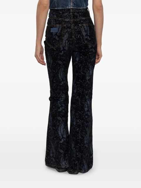 GANNI Jeansy flared trousers - Blue