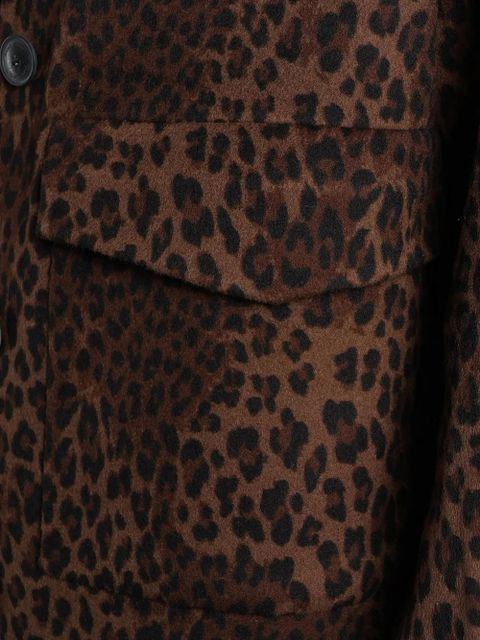 MC2 Saint Barth leopard-print flap-pocket jacket - Brown