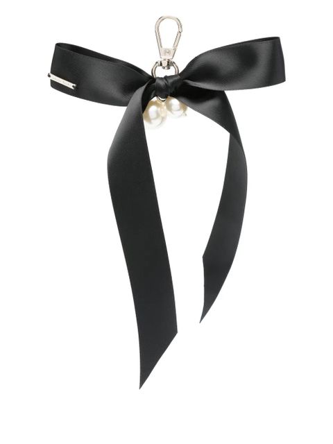 Simone Rocha bow-detail keychain - Black