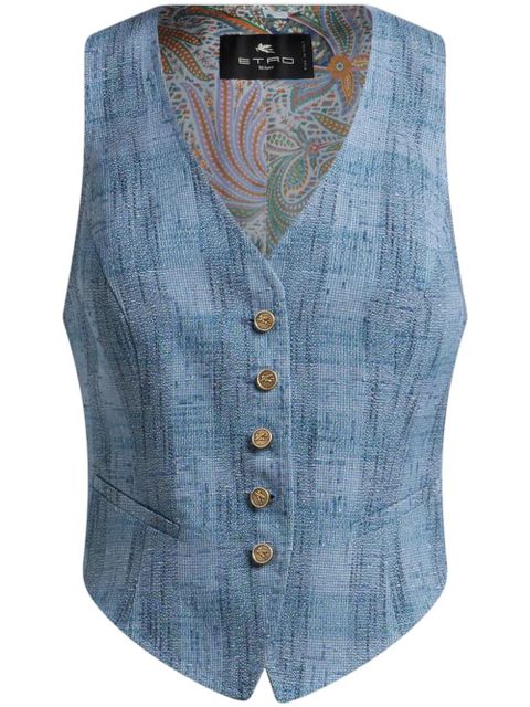 ETRO slub waistcoat - Blue - zdjęcie produktu nr 1