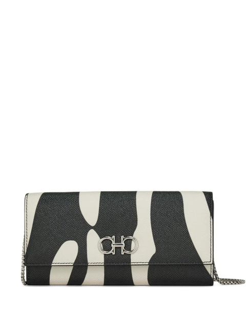 Ferragamo Gancini buckle chain wallet - Black - zdjęcie produktu nr 1