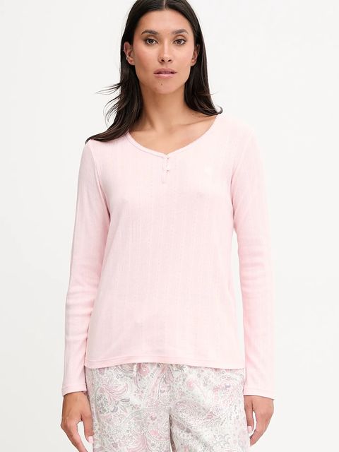 Lauren Ralph Lauren piżama damska kolor różowy ILN72448