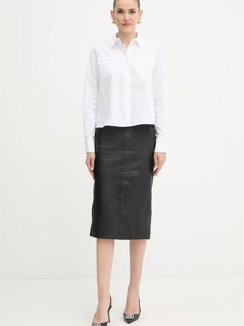 Armani Exchange koszula damska kolor biały relaxed z kołnierzykiem klasycznym XW000668 AF15983 - zdjęcie produktu nr 2