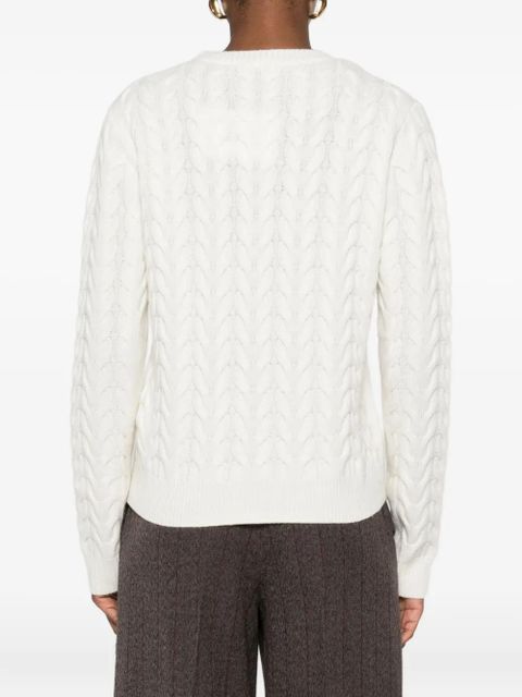 Max Mara cable-knit sweater - White