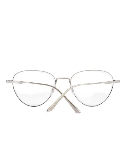 KHAITE x Oliver Peoples 1991RX oval-frame glasses - Silver