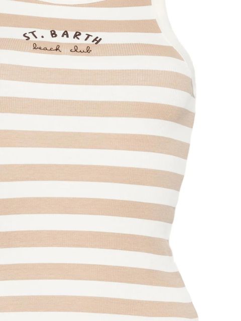 MC2 Saint Barth Ada striped ank top - Neutrals