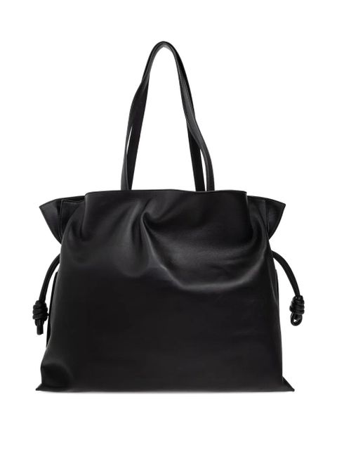 LOEWE x Albers XL Flamenco panelled knot-detail tote bag - Black