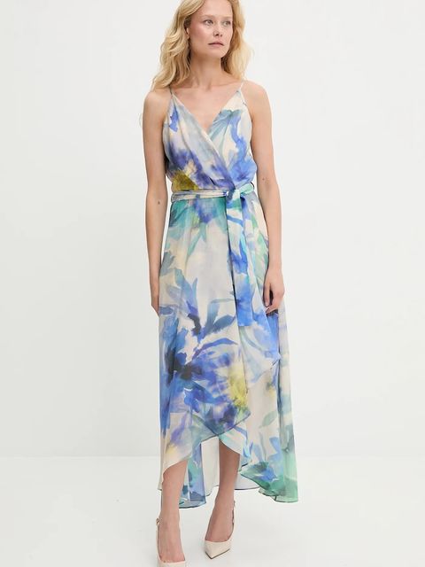 Answear.LAB sukienka kolor niebieski maxi rozkloszowana - zdjęcie produktu nr 1