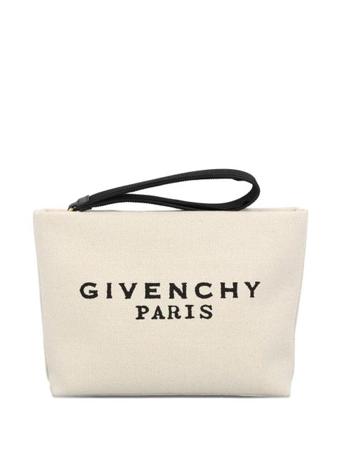 Givenchy logo-print clutch bag - Neutrals - zdjęcie produktu nr 1
