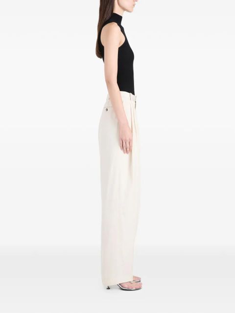 Proenza Schouler Clementina twill pleated trousers - Neutrals