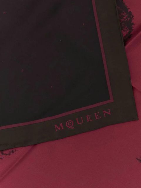 Alexander McQueen abstract-print scarf - Red - zdjęcie produktu nr 2