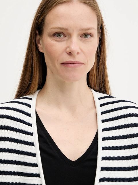 Barbour kardigan bawełniany ABBY damski kolor granatowy LKN1650