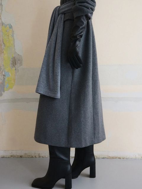 Answear.LAB kozaki skórzane kolor czarny na słupku