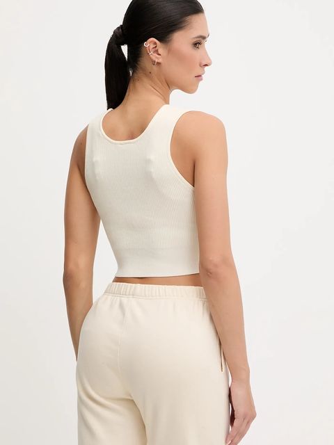 Guess top z domieszką wełny FLAMINIA damski kolor beżowy V5BP05 Z3JD2