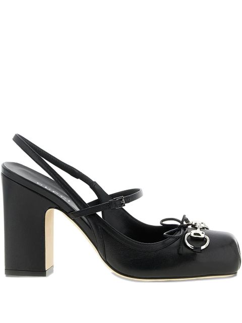 Gucci 95mm metal-clamp pumps - Black - zdjęcie produktu nr 1