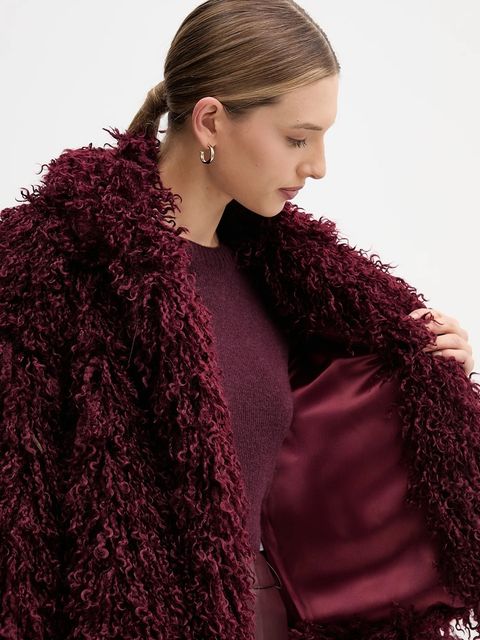 Sandro Ferrone płaszcz kolor bordowy S31YBFPONGO