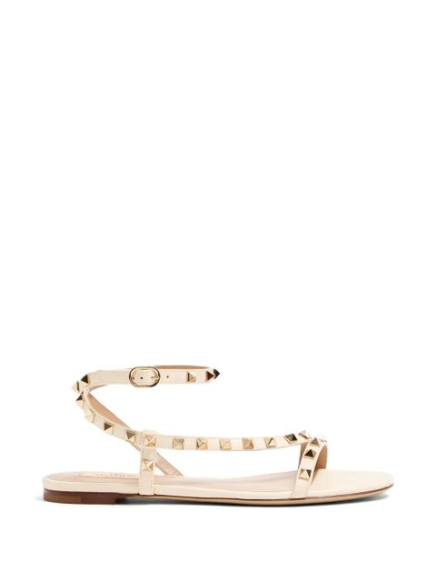 Valentino Garavani Rockstud calfskin sandals - Neutrals - zdjęcie produktu nr 1