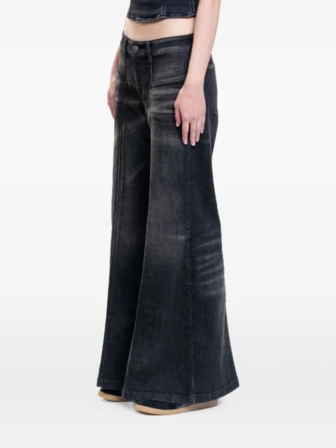Diesel wide-leg high-waisted jeans - Black