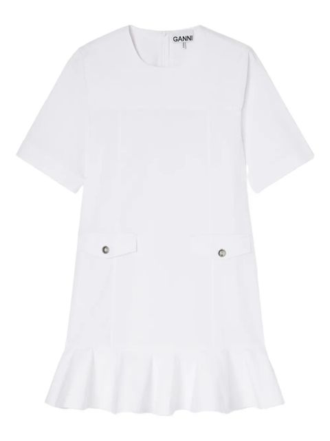 GANNI ruffled pocket dress - White - zdjęcie produktu nr 1