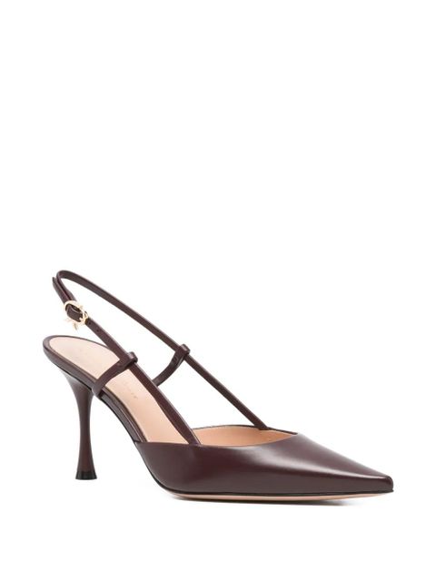 Gianvito Rossi pointed-toe slingback pumps - Red - zdjęcie produktu nr 2