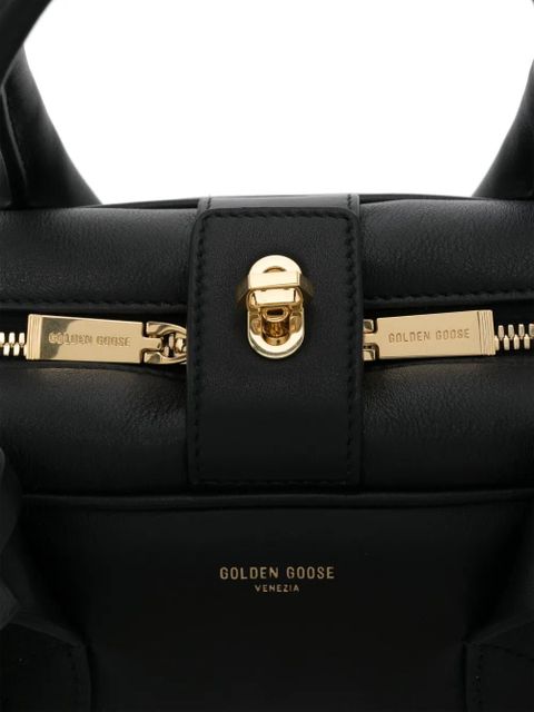 Golden Goose logo-print leather tote bag - Black - zdjęcie produktu nr 2