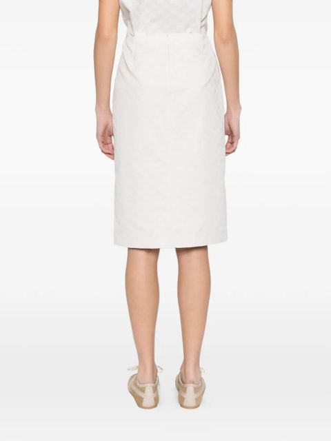 Gucci zip-fastening midi skirt - Neutrals