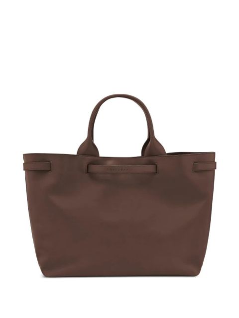Longchamp large Le Roseau tote bag - Brown