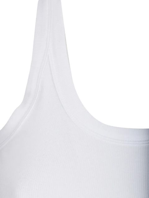 Róhe ribbed scoop-neck top - White