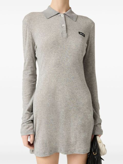 Miu Miu ribbed-knit mini dress - Grey