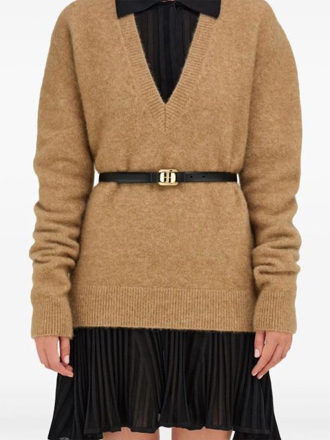 Ferragamo New Vara plate belt - Black