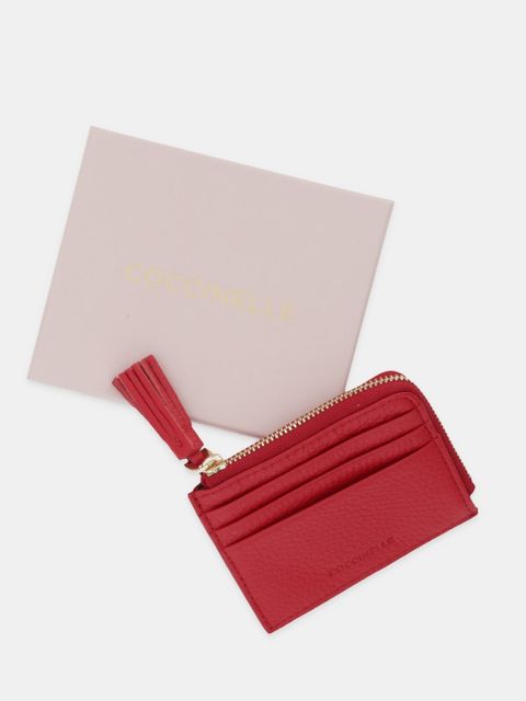 Coccinelle portfel skórzany damski kolor czerwony E2 MU0 12 89 01