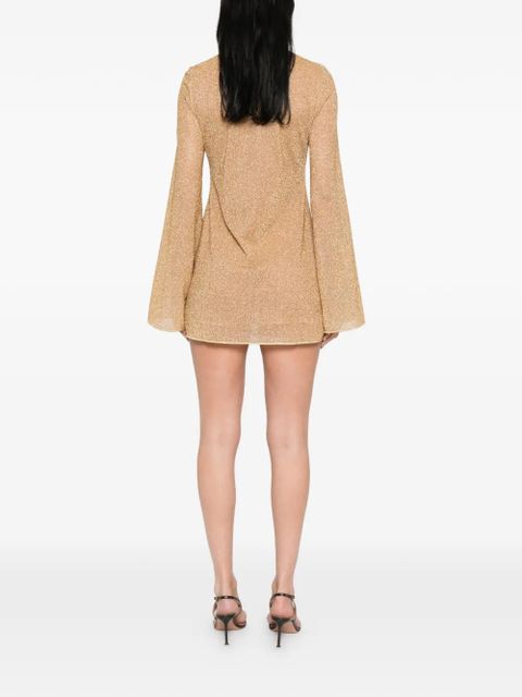 Oséree stone-embellishment mini dress - Gold