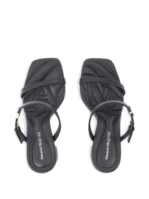 Alexander McQueen embossed heeled sandals - Black