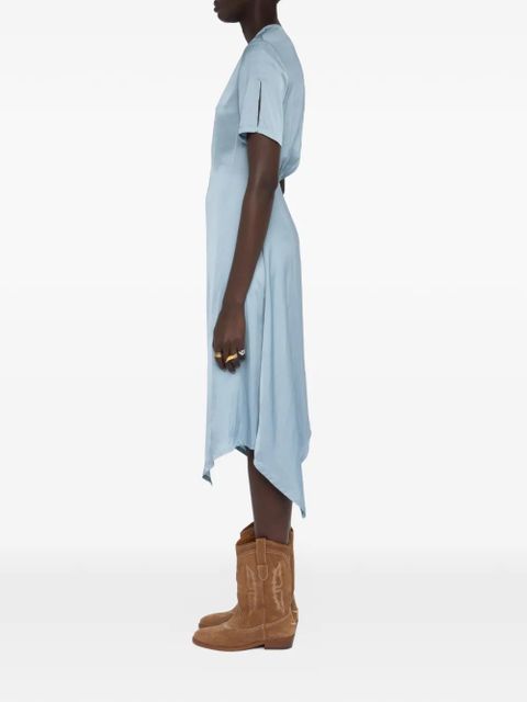 Zadig&Voltaire satin wrap dress - Blue
