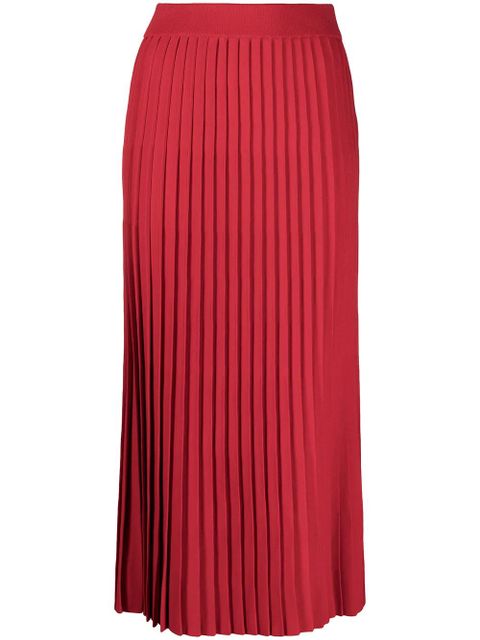 Balenciaga pleated midi skirt - Red - zdjęcie produktu nr 1