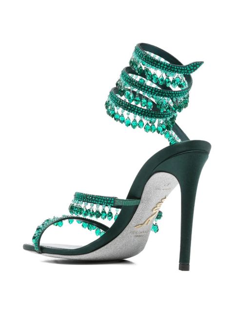 René Caovilla 105mm Chandelier sandals - Green