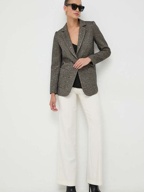 Twinset bluzka kolor czarny z aplikacją