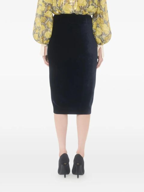 Valentino Garavani velvet skirt - Blue