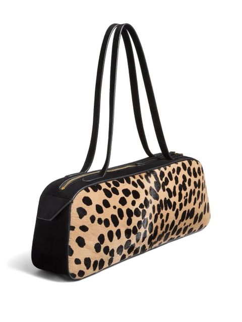KHAITE Simona animal-print zip shoulder bag - Brown - zdjęcie produktu nr 2