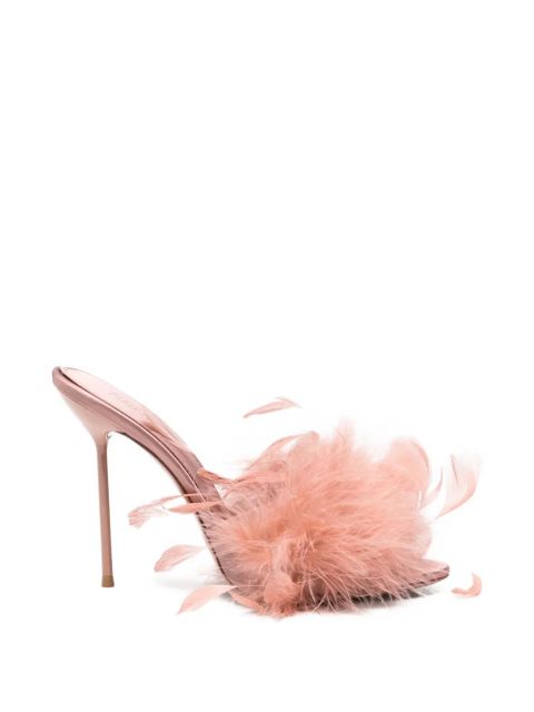 Paris Texas Lidia feather-embellished sandals - Pink - zdjęcie produktu nr 1