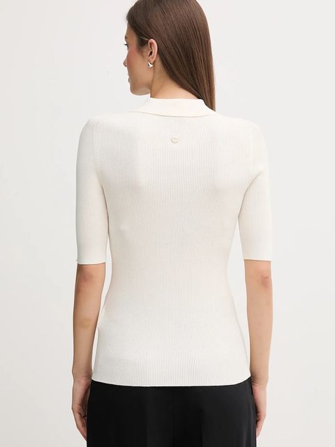 Joop! polo damski kolor beżowy 30047483