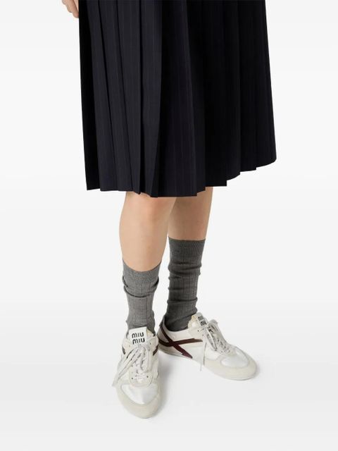 Miu Miu pinstripe pleated skirt - Blue