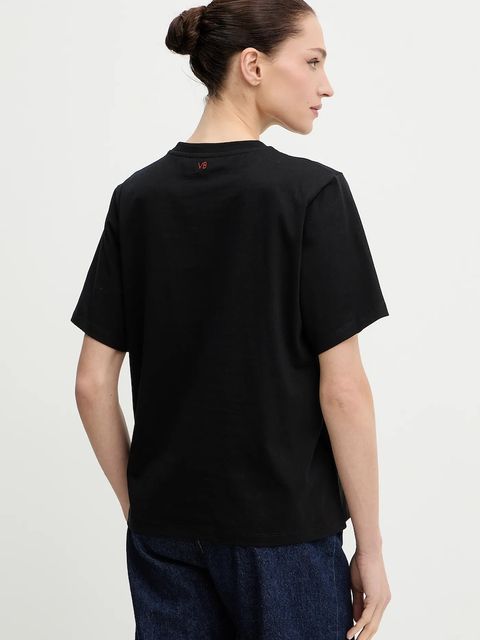 Victoria Beckham t-shirt bawełniany damski kolor czarny 1424JTS005949A