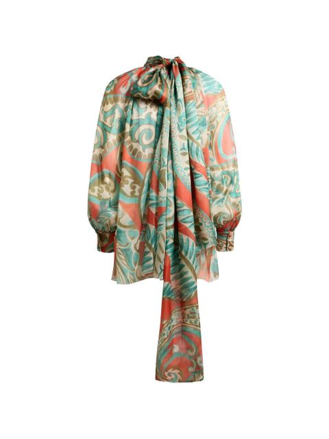 ETRO bow paisley top - Orange - zdjęcie produktu nr 2