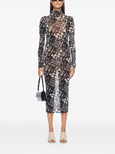 Off-White mesh multilogo dress - Black - zdjęcie produktu nr 2