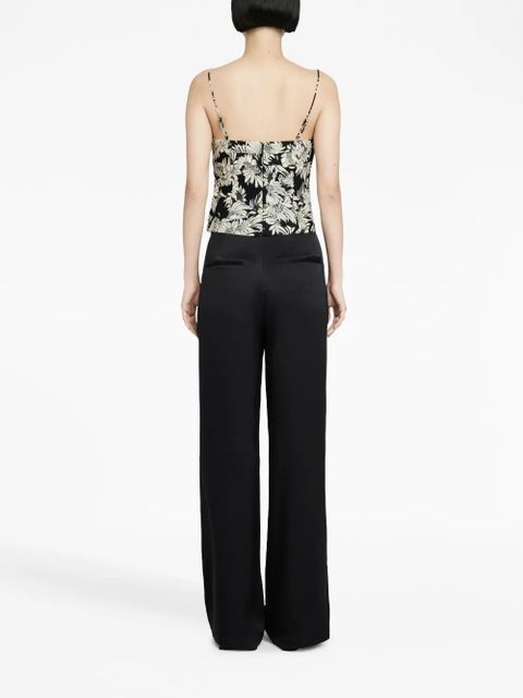 ANINE BING Keiran floral-print sleeveless minidress - Black