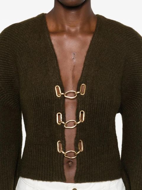 Cult Gaia Mayalu hook-detail cardigan - Green