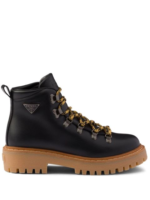 Prada leather combat boots - Black - zdjęcie produktu nr 1