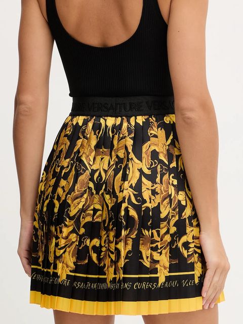 Versace Jeans Couture spódnica kolor czarny mini prosta 79HAE8P0 NS723